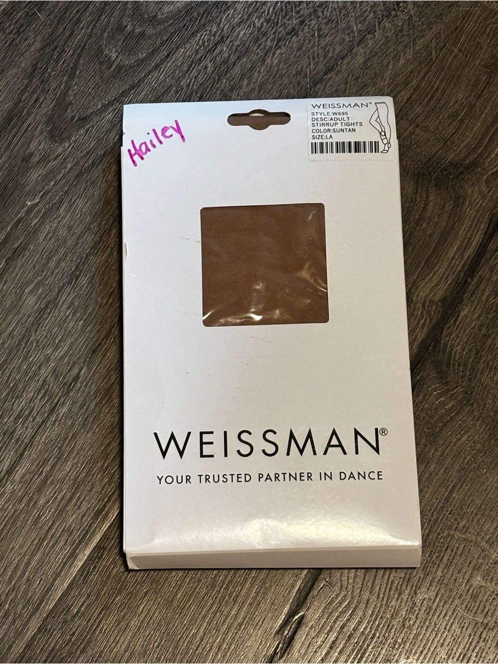 Weissman Suntan Stirrup Dance Tights